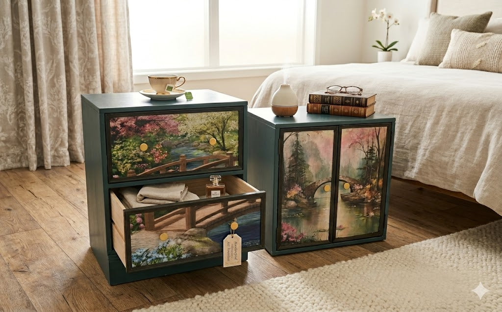 Pair Bombay Nightstands/End Tables