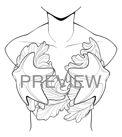 Custom Silicone Mermaid Top Mockup & Design Preview