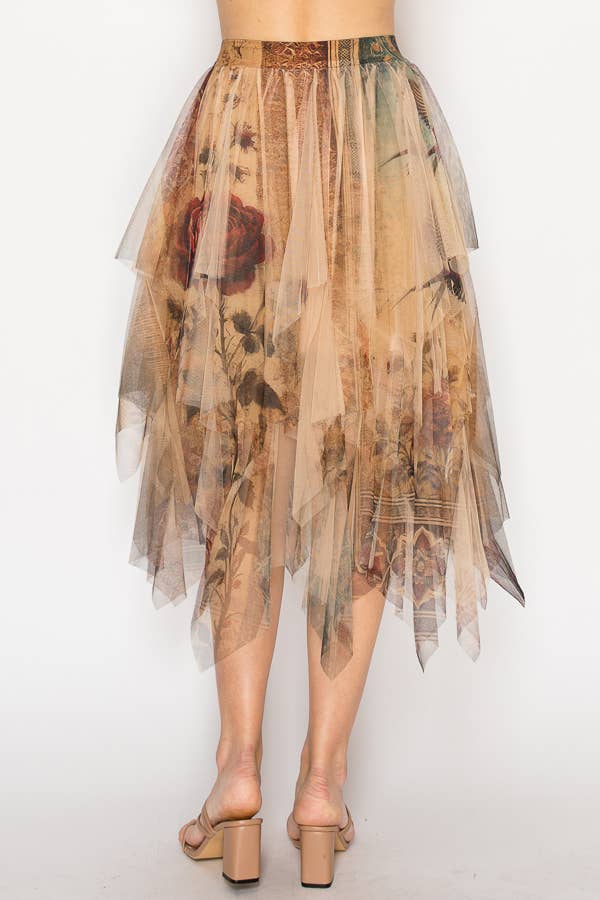 NEW: Dreamy Boho Tiered Skirt Floaty Hem