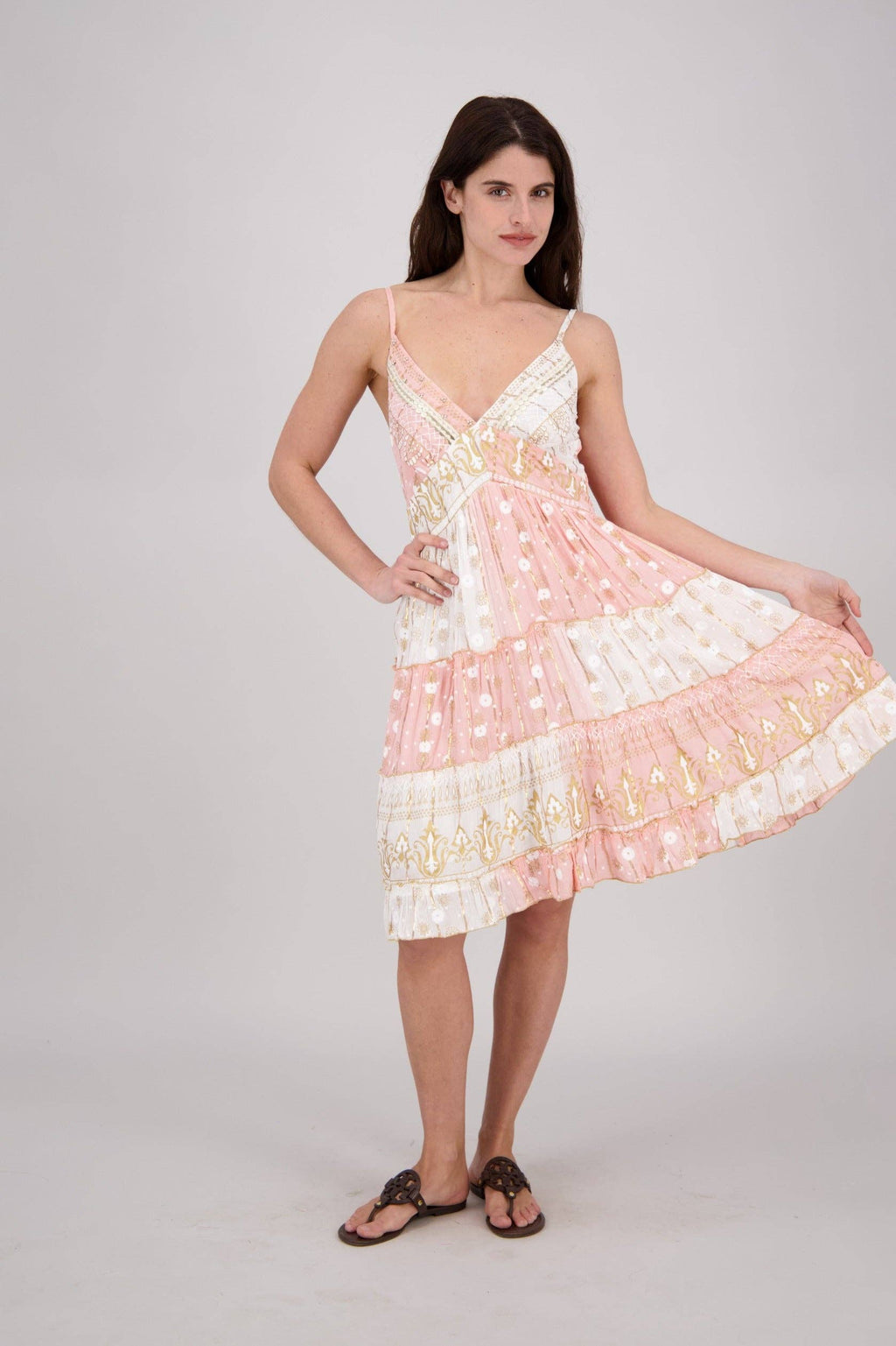 Patchwork Midi Dress - Lemonade Mermaid
