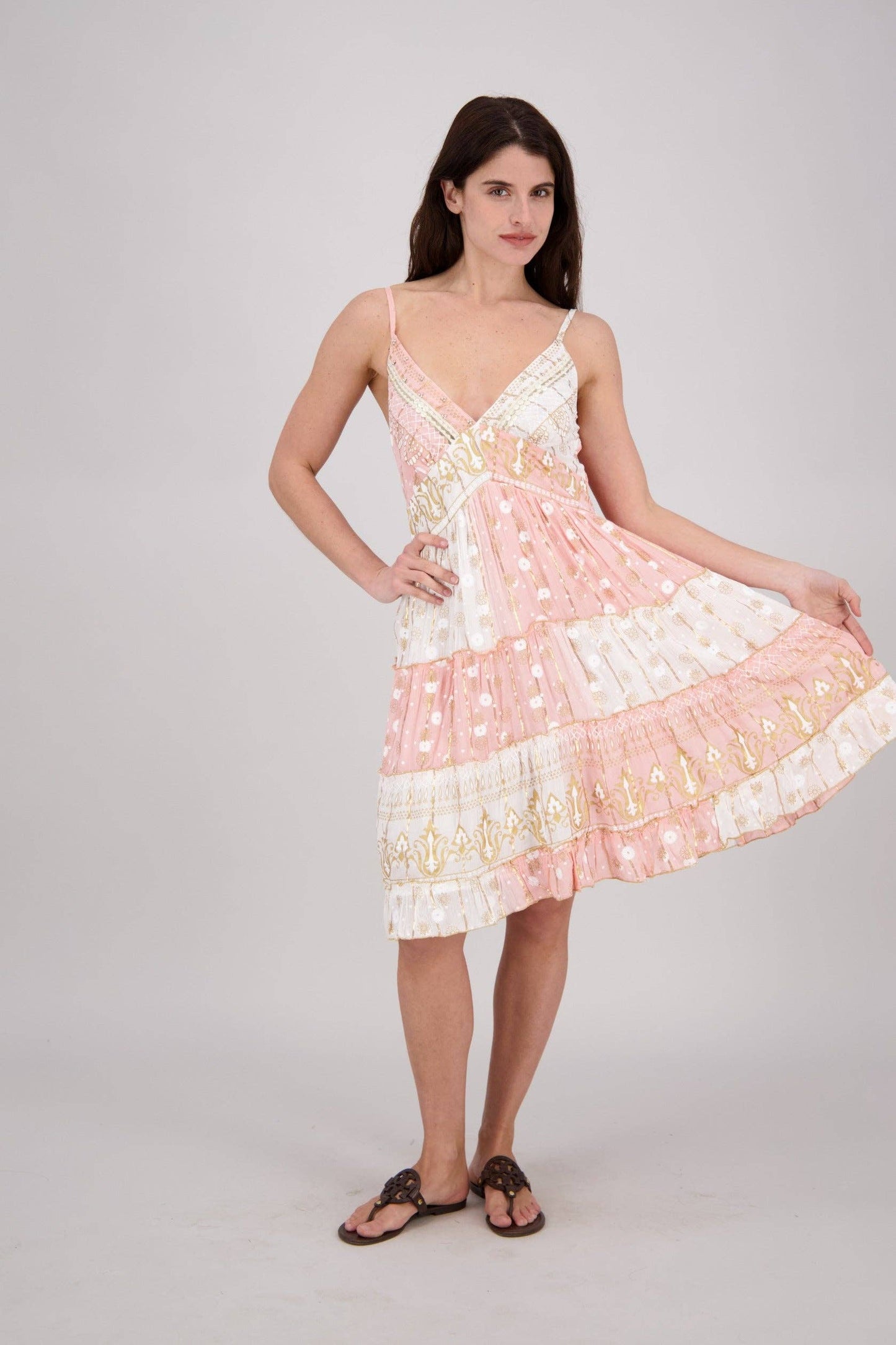 Boho Patchwork Midi Dress