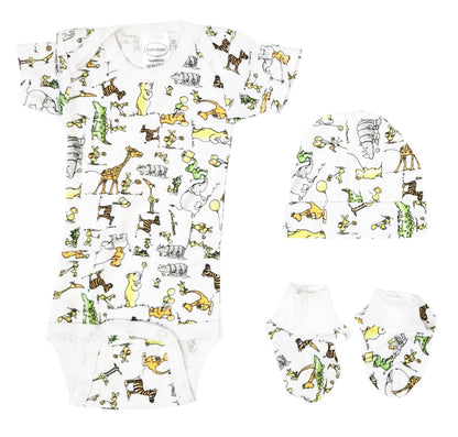 4 pc. Newborn Crocodile w/Hat & Mits