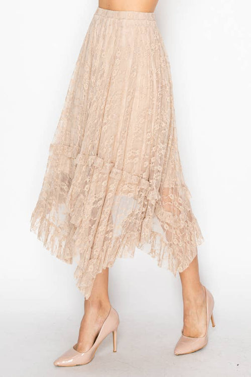 Romantic Sparkly Lace Flowy Boho Skirt - Lemonade Mermaid
