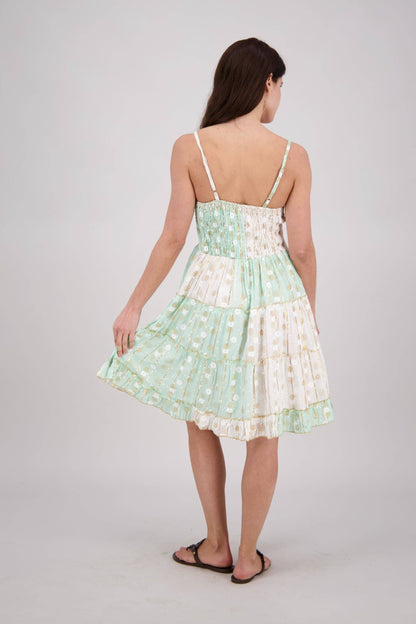 Boho Patchwork Midi Dress