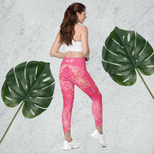 "Vintage Glam" Mermaid Leggings w/ Pockets - Lemonade Mermaid