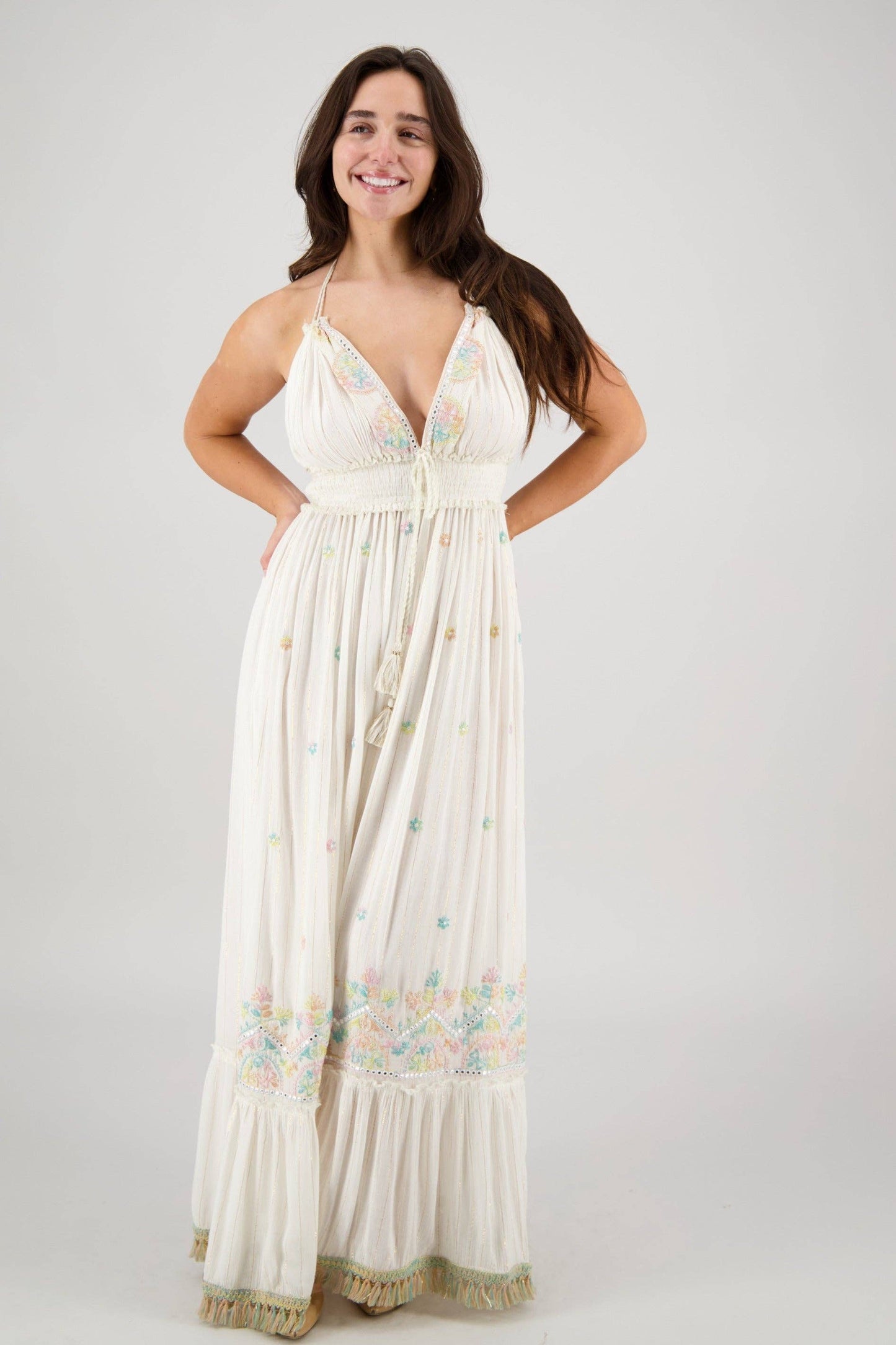 Boho Beachy Long Tassel Dress