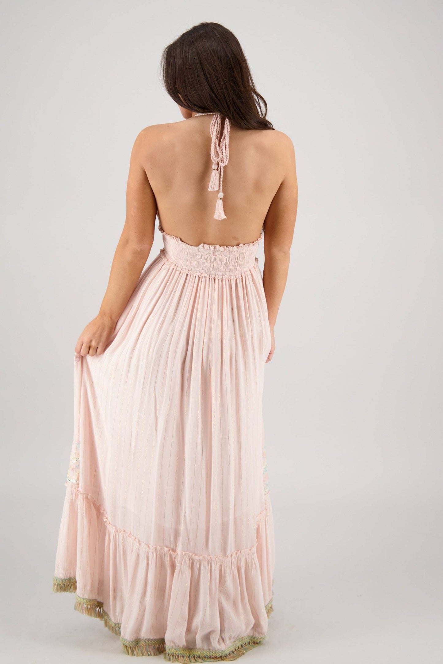 Boho Beachy Long Tassel Dress