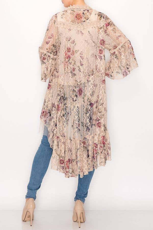 Ethereal Lace Kimono - Lemonade Mermaid