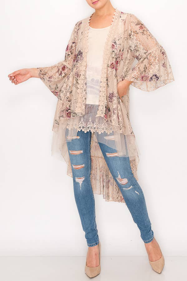 Ethereal Lace Kimono - Lemonade Mermaid