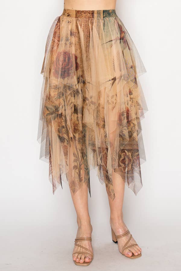 NEW: Dreamy Boho Tiered Skirt Floaty Hem