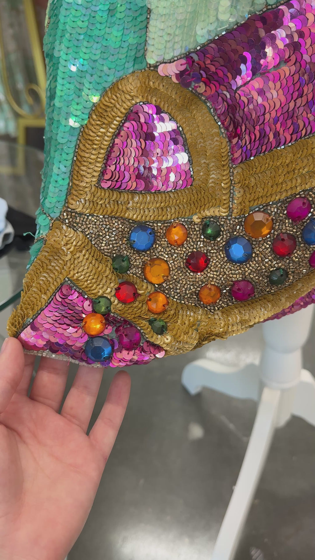 Philippe Albert 1980s Vintage Sequin Scuba Treasure Dress
