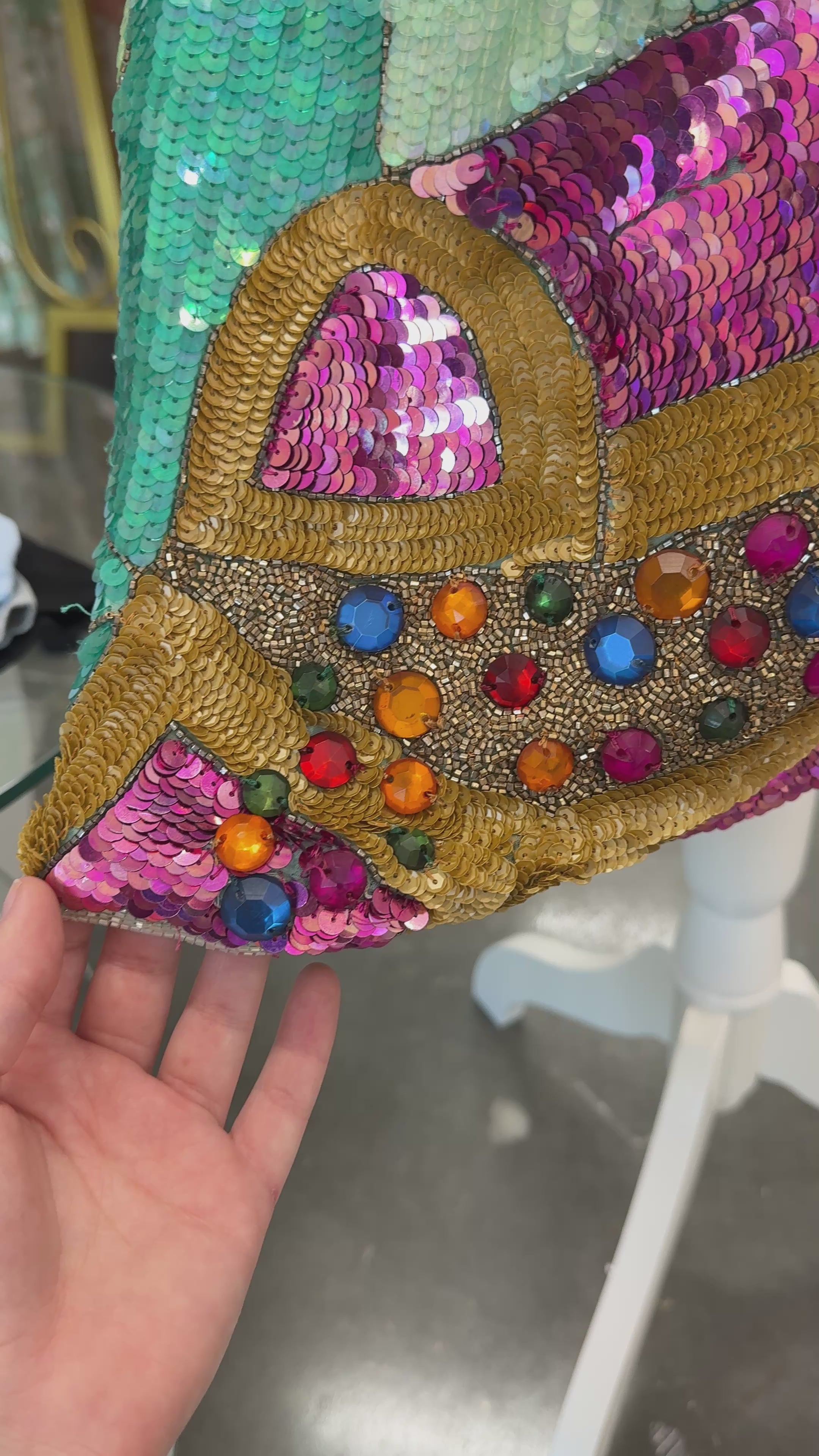 Philippe Albert 1980s Vintage Sequin Scuba Treasure Dress