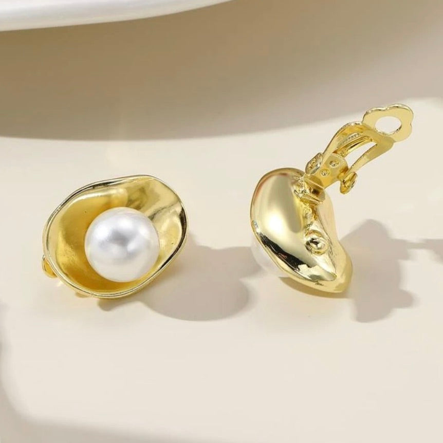 Sea 'Pearl' Earrings (Clip-Ons)