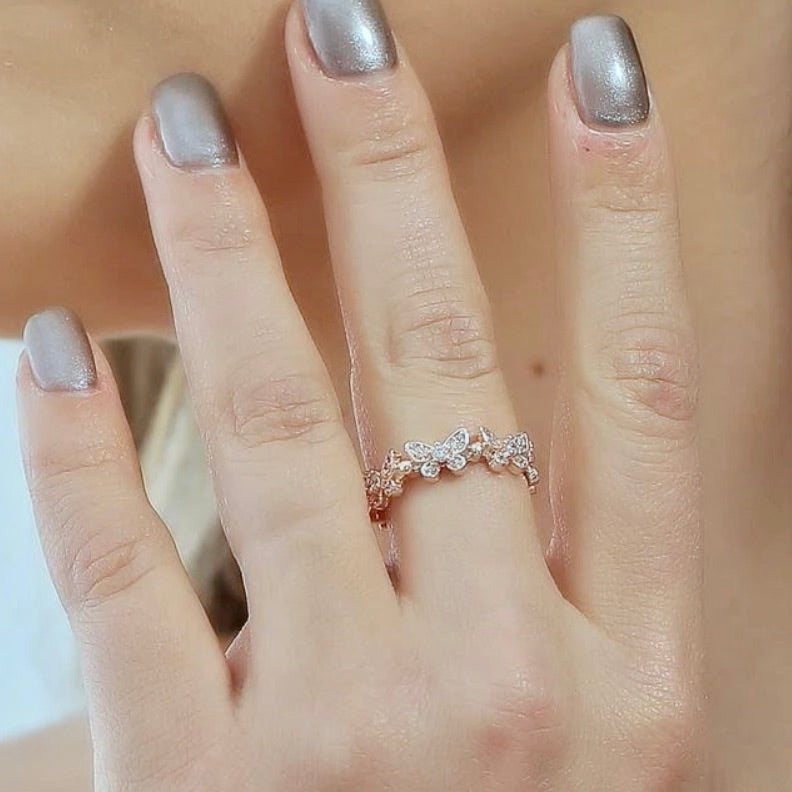 Fairy Butterfly Ring (Pink or Silver) - Lemonade Mermaid