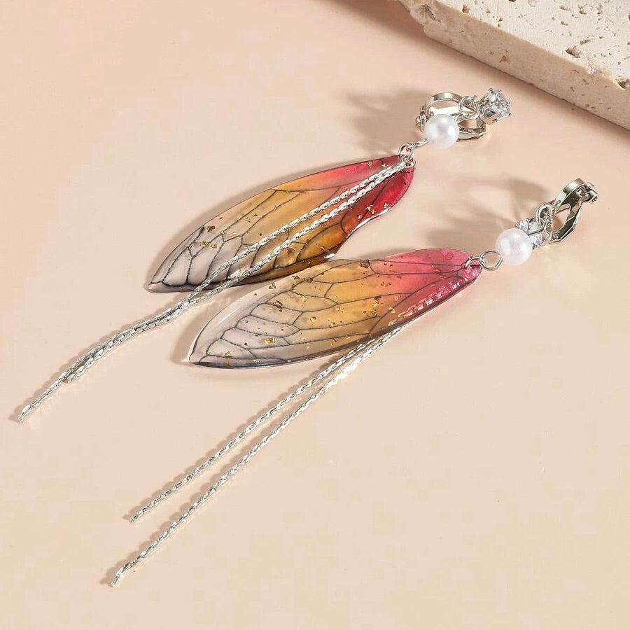 Fairy Wing Clip-On Earrings - Lemonade Mermaid