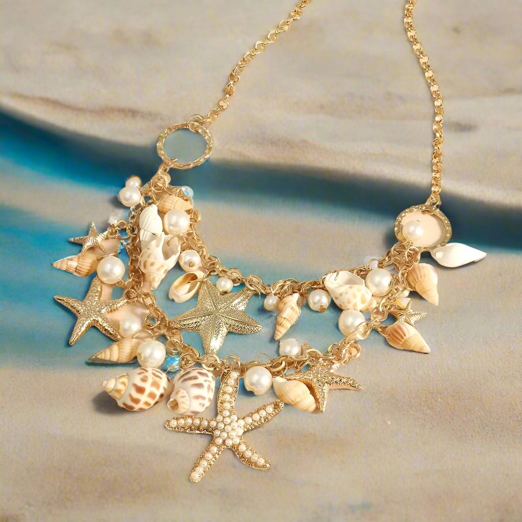Treasure Chest Double Strand Golden Necklace