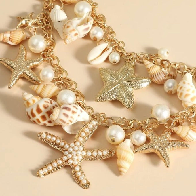 Treasure Chest Double Strand Golden Necklace