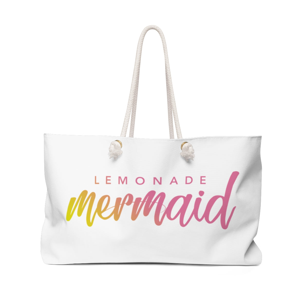 Lemonade Mermaid Logo Oversized Weekender Tote - Lemonade Mermaid