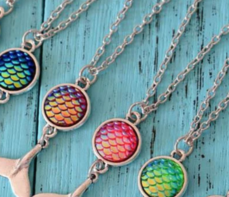 Iridescent Tail  Necklace (4 Colors) - Lemonade Mermaid