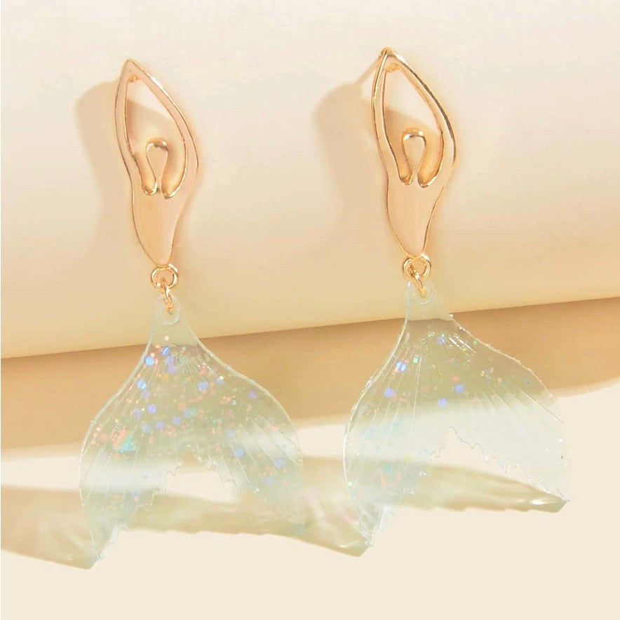 Mermaid Pendant Earrings - Lemonade Mermaid